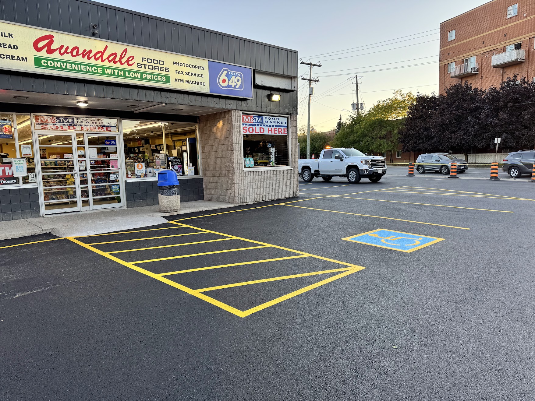 Line painting parking lot Niagara